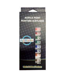 Ensemble De Peinture Acrylique, 12 Tubes De 12ml Chaque