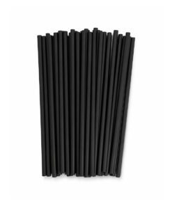 Pailles Noires 100 % Biodégradables En Fécule De Maïs