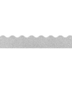 Rouleau De Bordure Décorative Pour La Salle De Classe, Argent Scintillant, 2 1/4 po x 39 pi