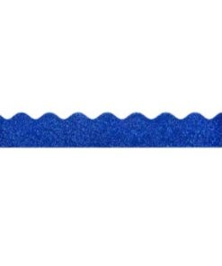 Rouleau De Bordure Décorative Pour La Salle De Classe, Bleu Scintillant, 2 1/4 po x 39 pi