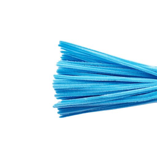 4mm x 12" light blue pipe cleaner