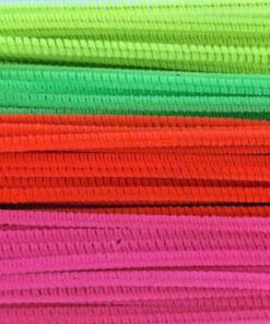 Cure-Pipes 4mm x 6" Couleurs Fluorescentes Assorties