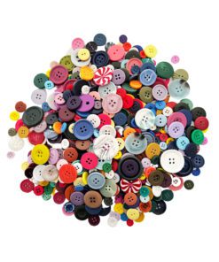 Assorted Color And Size Regular Plastic Buttons