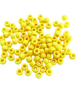 6 x 9mm Yellow Pony Beads
