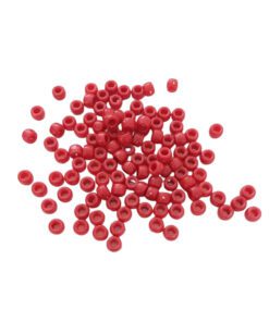 6 x 9mm Perles Pony Rouge Opaque