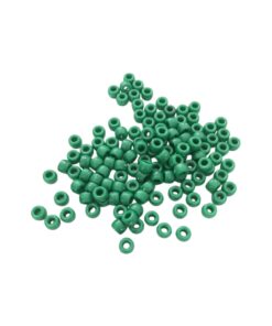 6 x 9mm Dark Green Pony Beads