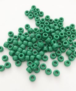 6x9mm Perles pony Vert foncé opaque