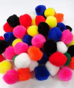 Pompons 2" couleurs assorties