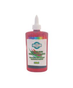 Colle scintillante rouge