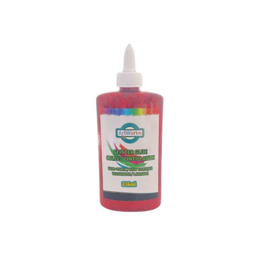 Colle scintillante rouge