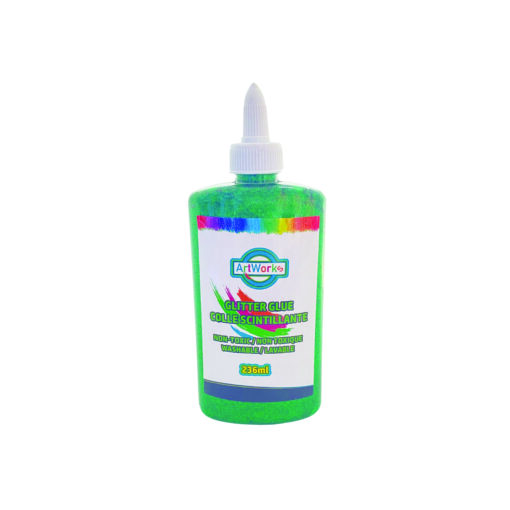 Colle scintillante vert