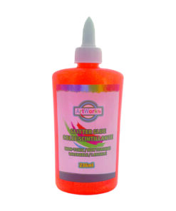 Orange glitter glue