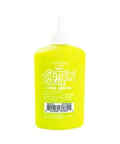Colle scintillante jaune