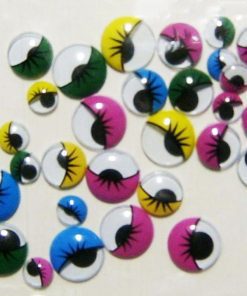 Wiggly Eyes With Eyelashes Assorted Colours And Sizes