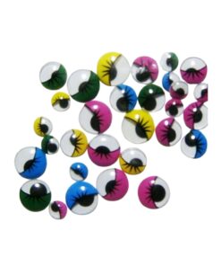 Wiggly Eyes With Eyelashes Assorted Colours And Sizes