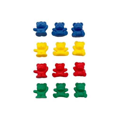 Assorted color plastic counting bears