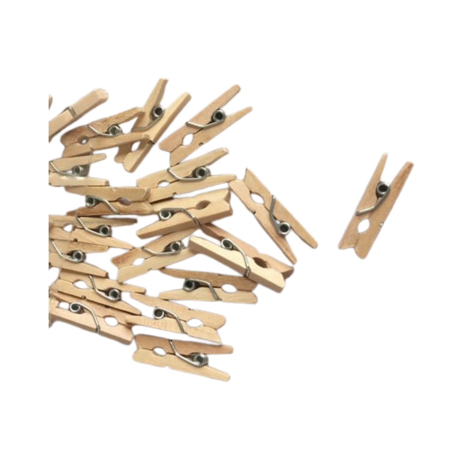 Natural Color Mini Clothes Pin With Spring