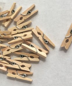 Natural Color Mini Clothes Pin With Spring