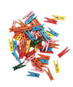 Mini Épingles À Linge En Bois De Couleurs Assorties