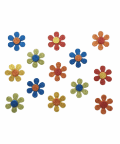 Self-Adhesive Glitter Foam Flower Shapes Classpack