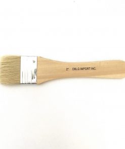 2″ Flat Brush With White Natural Bristle