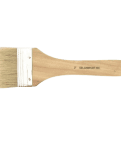 3″ Flat Brush With White Natural Bristle