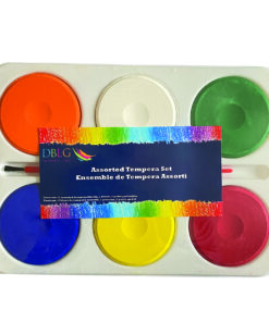 Ensemble De Tempera (6 Pains Assortie + 1 Pinceau + 1 Porte-Godet)