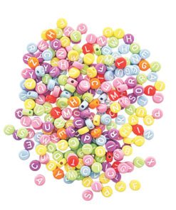Round Colorful Letter Beads