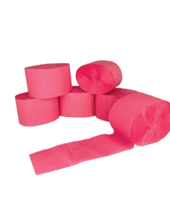 Bright Pink Crepe Streamers