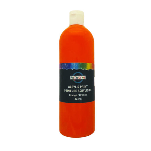 Peinture acrylique orange