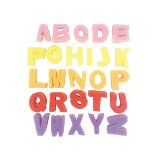 Lettres majuscules en éponge