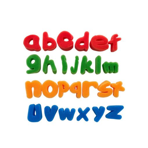 Lettres minuscules en éponge