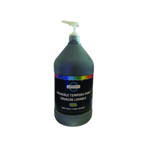 Gouache lavable 3.78L noire avec pompe