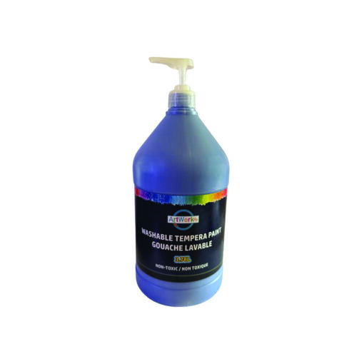 3.78L dark blue washable tempera paint with pump