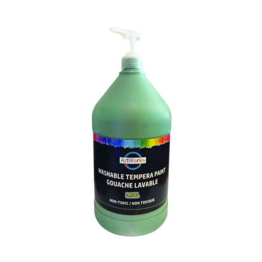 3.78L green washable tempera paint with pump
