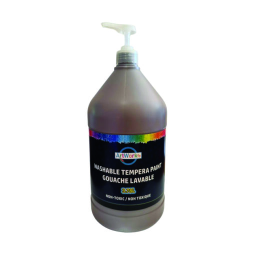 3.78L brown washable tempera paint with pump