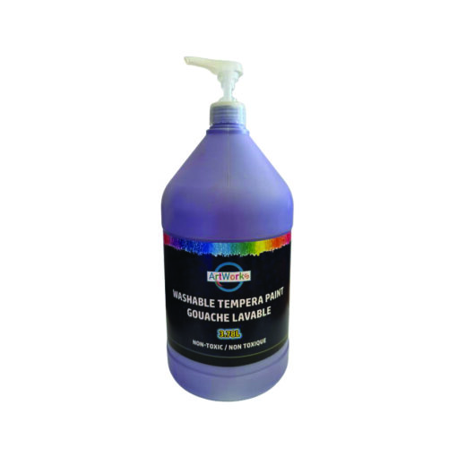 3.78L purple washable tempera paint with pump