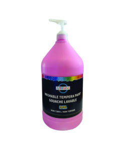 3.78L bright pink washable tempera paint with pump