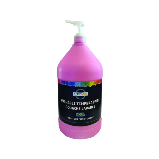 3.78L bright pink washable tempera paint with pump
