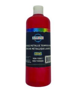 500ml metallic red washable tempera paint
