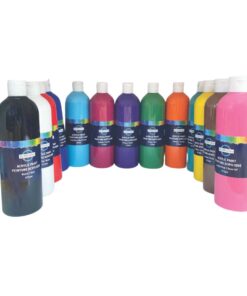 Ensemble de 12 bouteilles de peinture acrylique