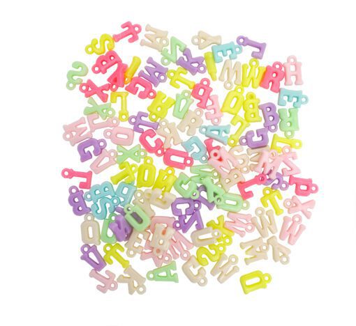 Perles à breloques en forme de lettres