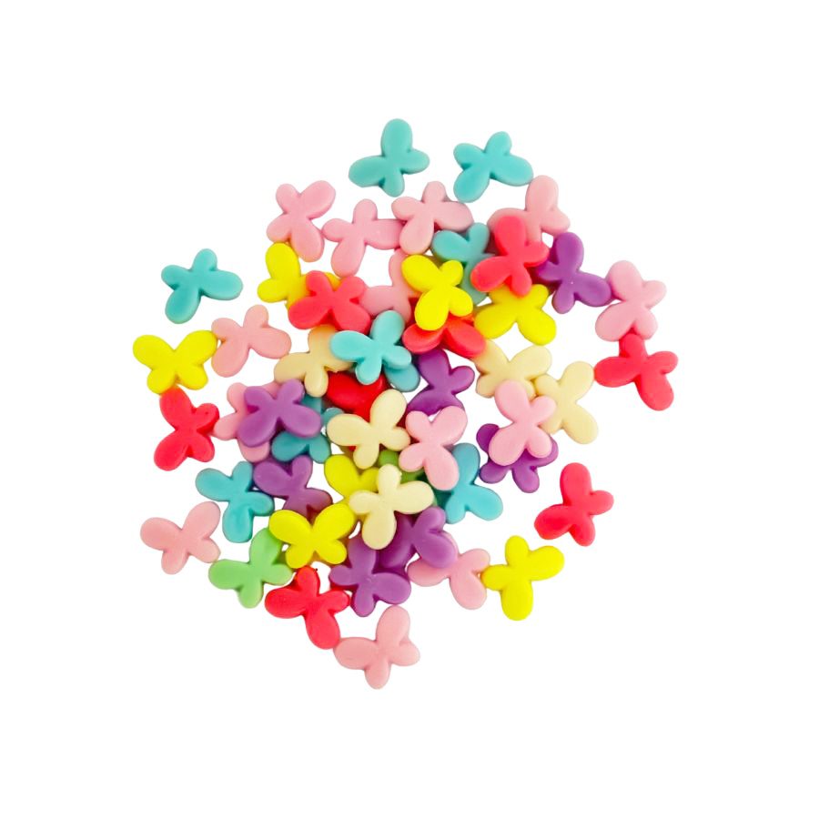 Perles En Forme De Papillons De Couleurs Assorties