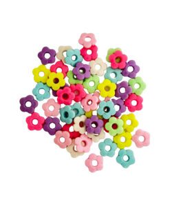 Perles En Forme De Fleurs De Couleurs Assorties