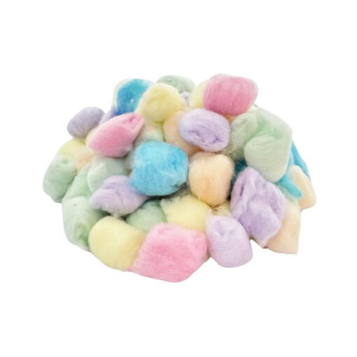 Peluches artisanales de couleurs pastels