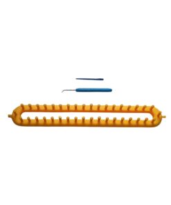 Tricotin rectangulaire de 35 cm avec crochet et instructions