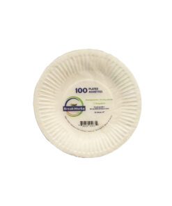 9" white paper plates