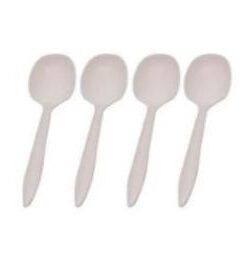 100% Biodegradable Cornstarch Soup Spoons