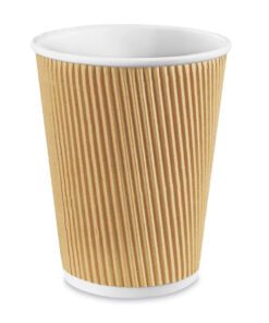 Rippled Hot Paper Cup, 355ml, 12oz